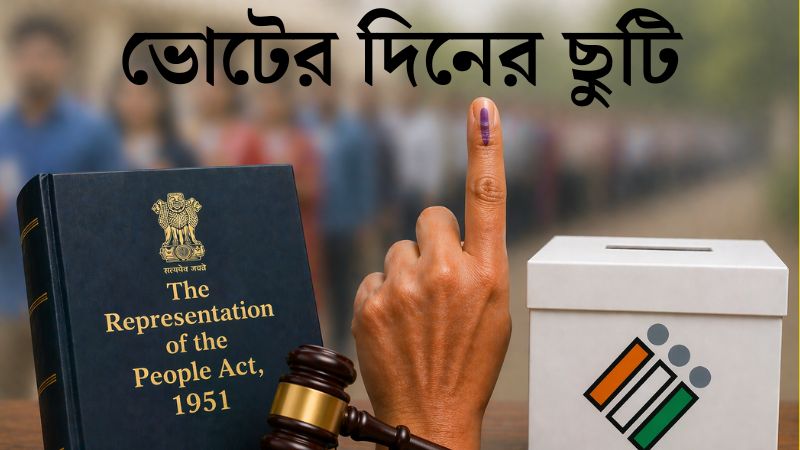 ভোটের দিনের ছুটি | জনপ্রতিনিধিত্ব আইন ১৯৫১ এর ১৩৫বি ধারা